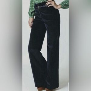 Anthropologie Cartonnier Women’s Wide Leg Corduroy Pants Navy Size 0